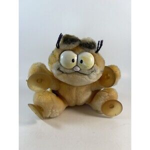 Vintage Dakin GARFIELD Attack Cat Plush Suction Cup Car Window Hang-On 1981